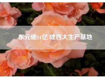 東元砸14億 建四大生產(chǎn)基地