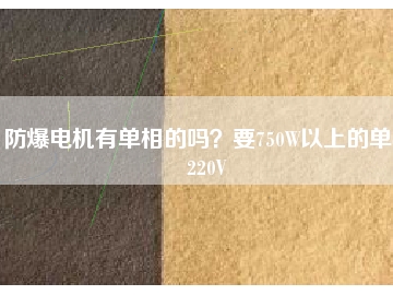 防爆電機(jī)有單相的嗎？要750W以上的單相220V