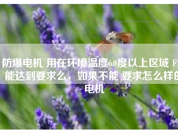 防爆電機 用在環(huán)境溫度60度以上區(qū)域 F級能達到要求么，如果不能 要求怎么樣的電機