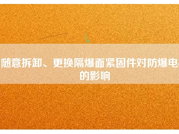 隨意拆卸、更換隔爆面緊固件對(duì)防爆電機(jī)的影響