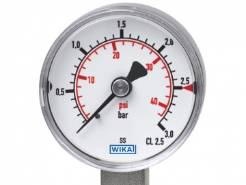 131.11波登管壓力表，不銹鋼材質(zhì)