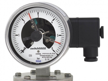 PGS43.100, PGS43.160帶開關(guān)電接點的膜片式壓力表
