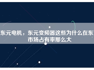 東元電機(jī)，東元變頻器這些為什么在東莞市場(chǎng)占有率那么大
