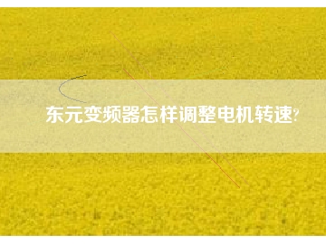 東元變頻器怎樣調(diào)整電機(jī)轉(zhuǎn)速?