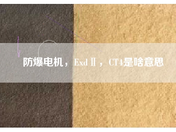 防爆電機(jī)，ExdⅡ，CT4是啥意思