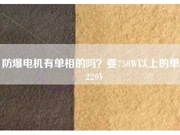 防爆電機(jī)有單相的嗎？要750W以上的單相220V