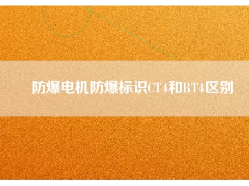 防爆電機(jī)防爆標(biāo)識CT4和BT4區(qū)別