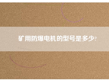 礦用防爆電機(jī)的型號是多少?