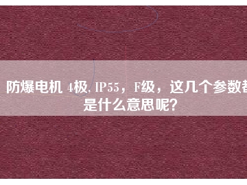 防爆電機(jī) 4極, IP55，F(xiàn)級，這幾個(gè)參數(shù)都是什么意思呢？