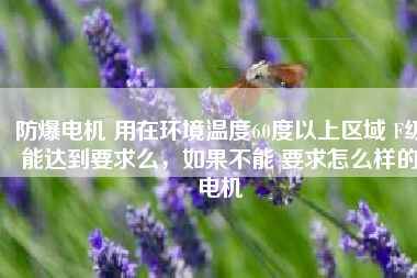 防爆電機(jī) 用在環(huán)境溫度60度以上區(qū)域 F級能達(dá)到要求么，如果不能 要求怎么樣的電機(jī)