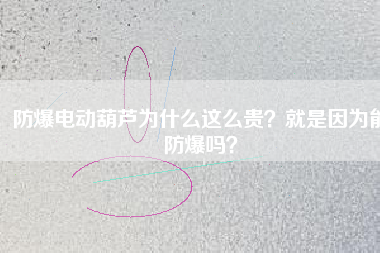 防爆電動(dòng)葫蘆為什么這么貴？就是因?yàn)槟芊辣瑔幔? title=