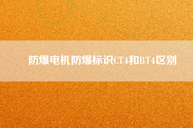 防爆電機(jī)防爆標(biāo)識(shí)CT4和BT4區(qū)別